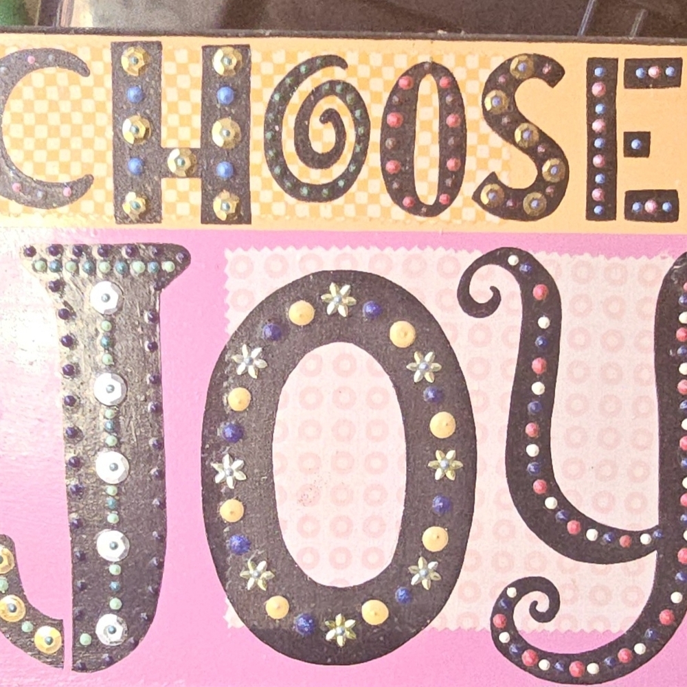 Colorful 'Choose Joy' Wall Art Plaque